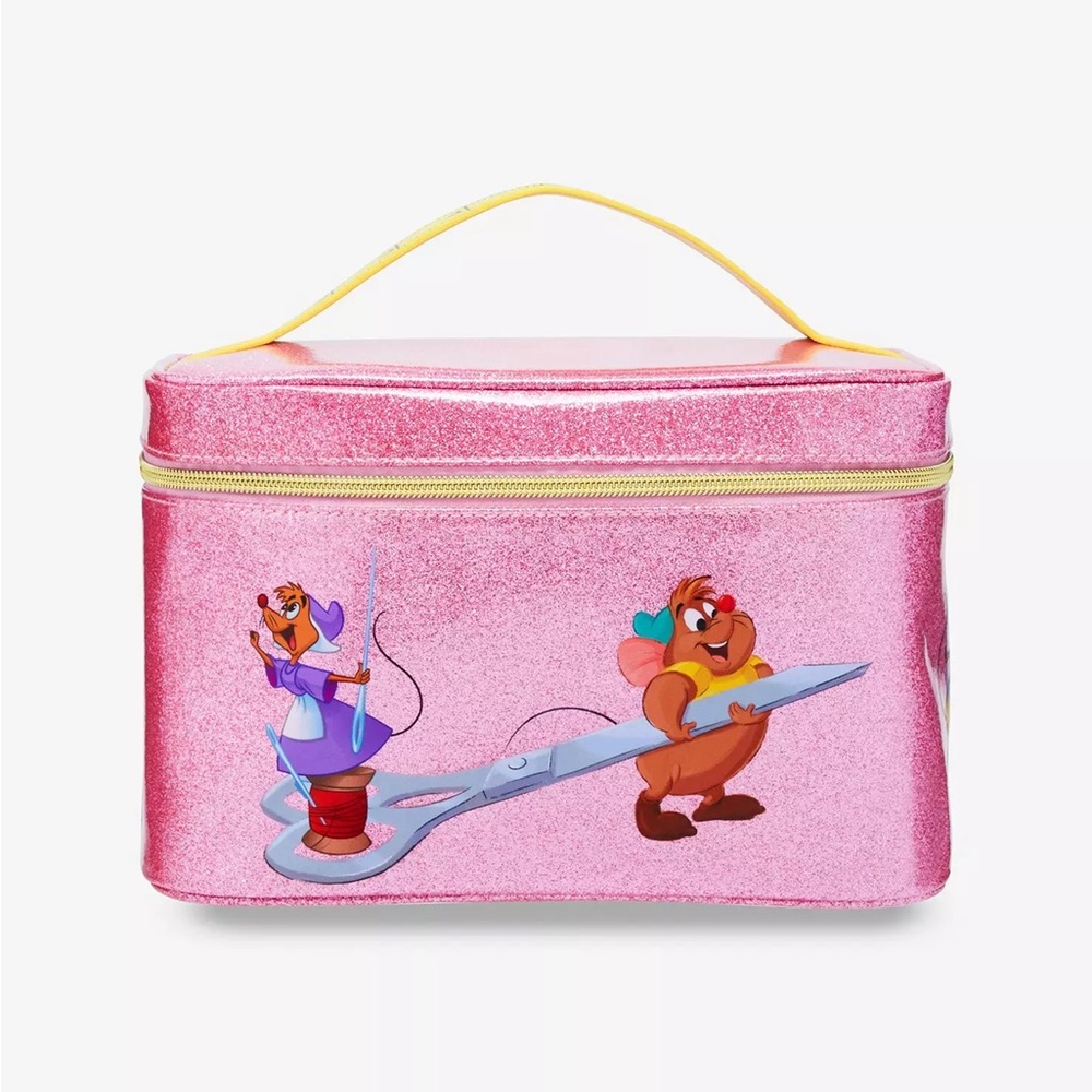 Disney Cinderella Mice at Work Glitter Cosmetic Case- BoxLunch Exclusive NEW